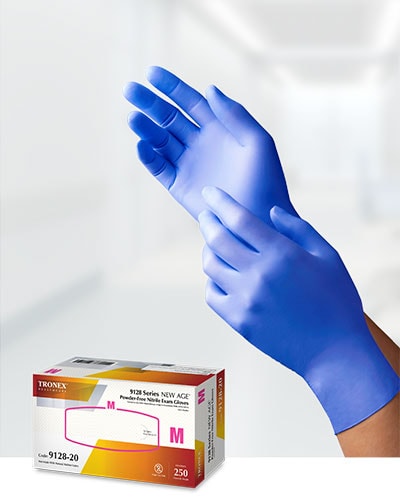 9128 Series Nitrile “NEW AGE®” Chemo-Rated, Powder-Free, Fingertip 